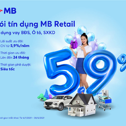 MB tung gói tín dụng ưu đãi lên đến 50.000 tỷ đồng