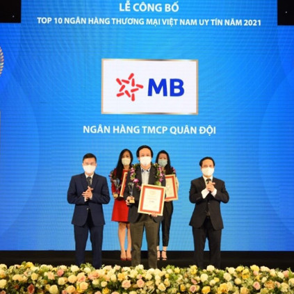 MB vào top 4 ngân hàng uy tín năm 2021