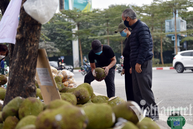 Mít Thái tràn về Hà Nội, giá rẻ ê hề chất đống đầy vỉa hè