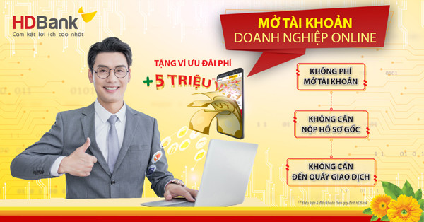 Mở tài khoản, vay online với nhiều ưu đãi từ HDBank