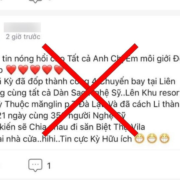 Môi giới bịa chuyện Lý Nhã Kỳ cùng 350 nghệ sĩ đi săn đất giữa mùa dịchicon