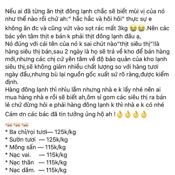 Mù mờ nguồn gốc 'thịt siêu thị' giá siêu rẻ bán trên mạng xã hộiicon