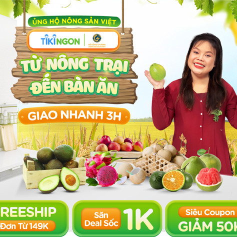 Mua trái cây miền Tây trên Tiki: miễn phí vận chuyển, giao hàng trong 3 giờ