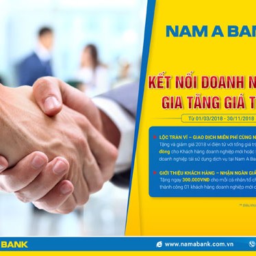 Nam A Bank tặng ví điện tử cho khách hàng doanh nghiệp