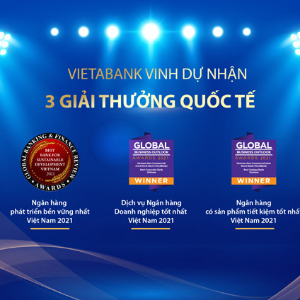 Ngân hàng Việt Á nhận 3 giải thưởng quốc tế lớn