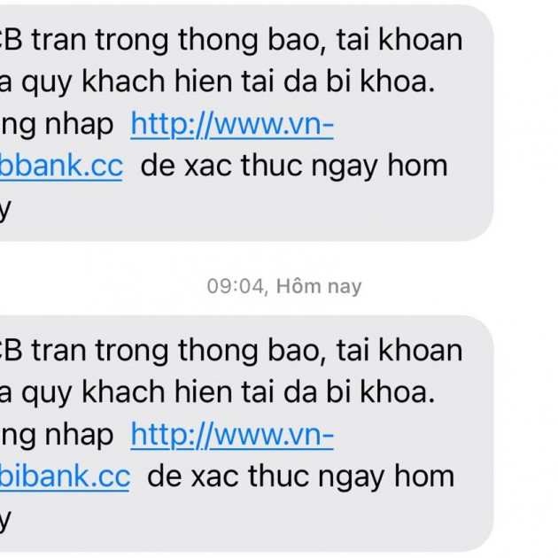 Người dân liên tục nhận tin nhắn dụ truy cập link từ ngân hàng giảicon