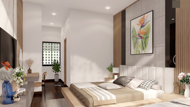 Nhà cấp 4 hình chữ L, xây dựng chỉ 750 triệu đẹp như resort