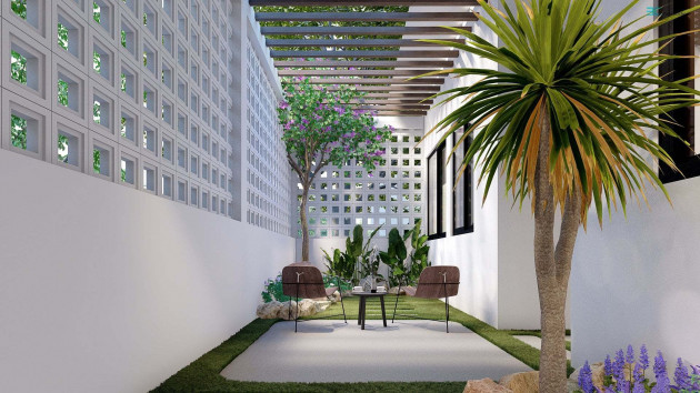 Nhà cấp 4 hình chữ L, xây dựng chỉ 750 triệu đẹp như resort