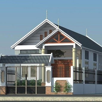 Nhà ống 1 tầng 5x20m chuẩn tỉ lệ vàng, sân vườn như chốn nghỉ dưỡng