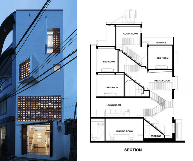 Nhà ống diện tích 43m2 nhưng không hề bí bách trong hẻm Sài Gòn