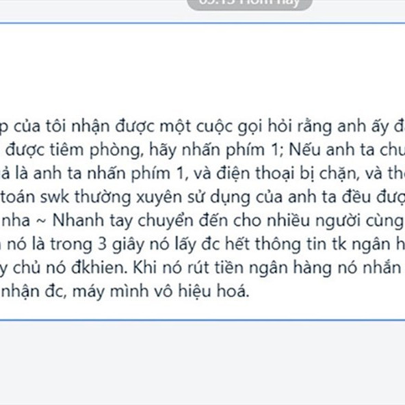 Nhận cuộc gọi, bấm phím 1 hoặc 2, mất sạch tiền trong tài khoản?