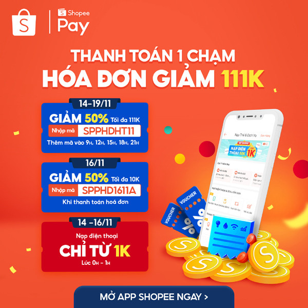 ‘Nhẹ gánh’ chi tiêu cuối năm nhờ ưu đãi thanh toán hoá đơn bằng ví ShopeePay