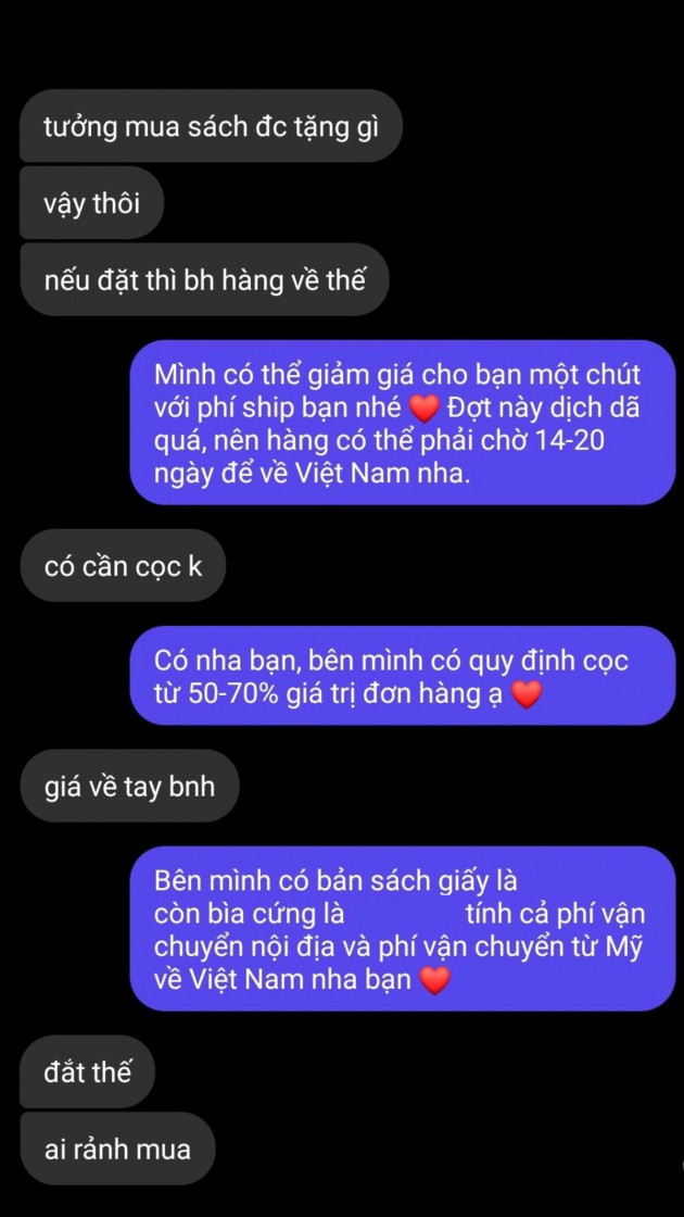 Nhiều khách mua hàng online hỏi cộc lốc 'Giá, bao tiền, inbox'