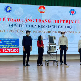 Quỹ từ thiện Kim Oanh hỗ trợ Đồng Nai máy thở, vật tư y tế phòng chống dịch