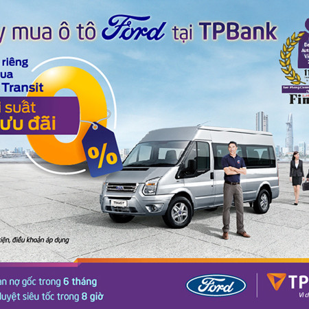 ‘Rộng cửa’ sở hữu xe Ford Transit với gói vay ưu đãi từ TPBank