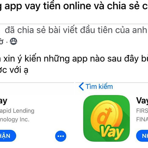 Rủ nhau vay tiền qua app rồi… xùicon