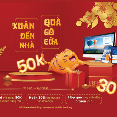 Sacombank tung ưu đãi hấp dẫn đầu Xuân