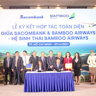 Sacombank và Bamboo Airways bắt tay hợp tác toàn diện