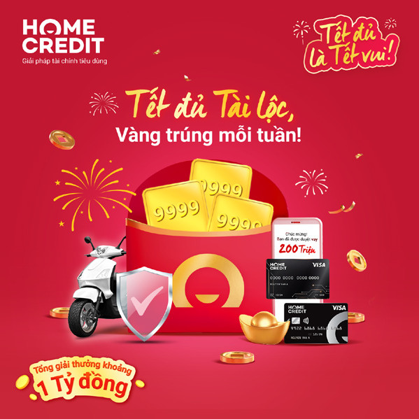 Săn cơ hội trúng vàng đón Tết từ Home Credit