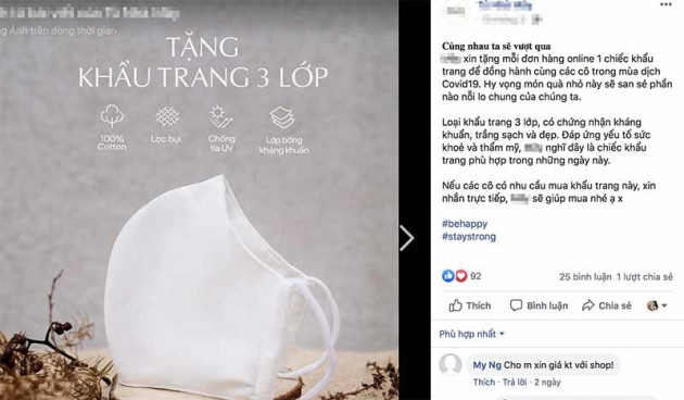 Shop thời trang cửa đóng then cài, kéo khách mua online