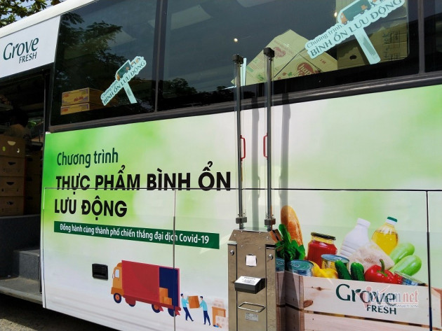 Siêu thị bus di động, đưa lương thực thực phẩm tới từng khu phố