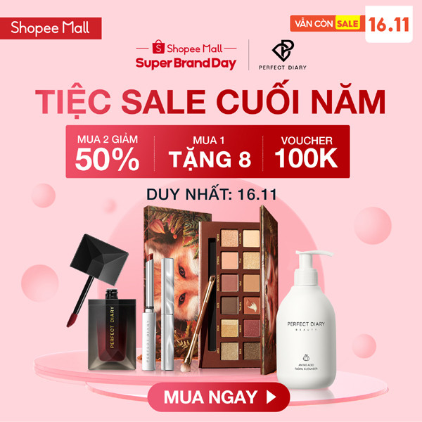 Siêu tiệc Shopee sale: Son kem Perfect Diary tông trầm hợp mùa thu đông