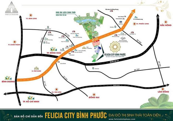 Sức hút từ vị trí đắc địa của dự án Felicia City Bình Phước