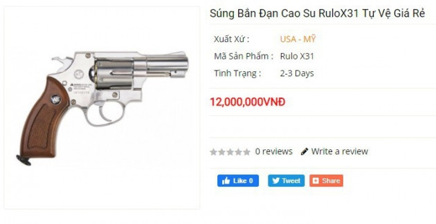 Súng hơi sát thương, công cụ hỗ trợ bán tràn lan trên chợ mạng