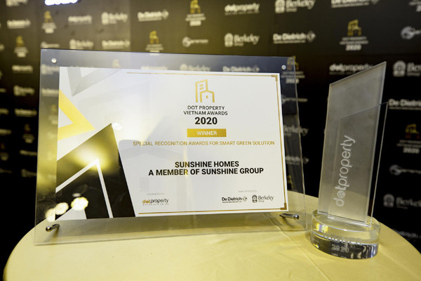 Sunshine Homes thắng lớn tại Dot Property Vietnam Awards 2020