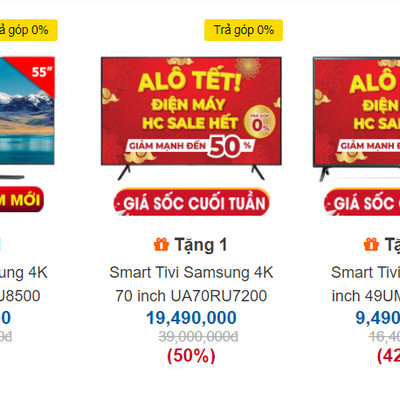 Tân trang nhà đón Tết với 5 mẫu tivi 4K sang chảnh giảm giá 'sốc' 50%, có mẫu bay 20 triệuicon