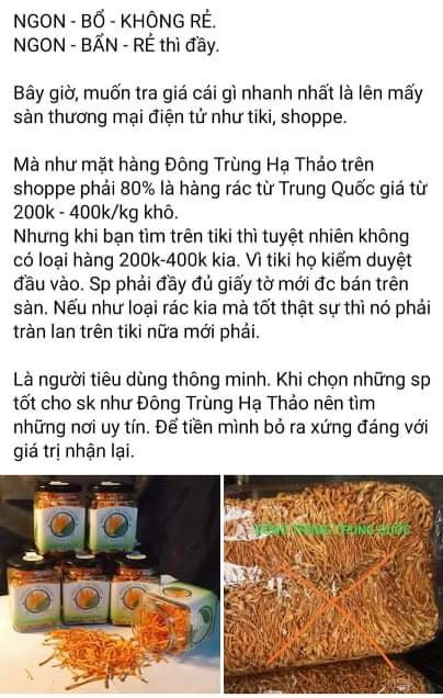 Thị trường đông trùng hạ thảo nở rộ: Loạn giá, loạn chất lượng!