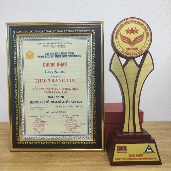 Thời trang LDL vào Top 20 Thương hiệu nổi tiếng hàng đầu năm 2021icon