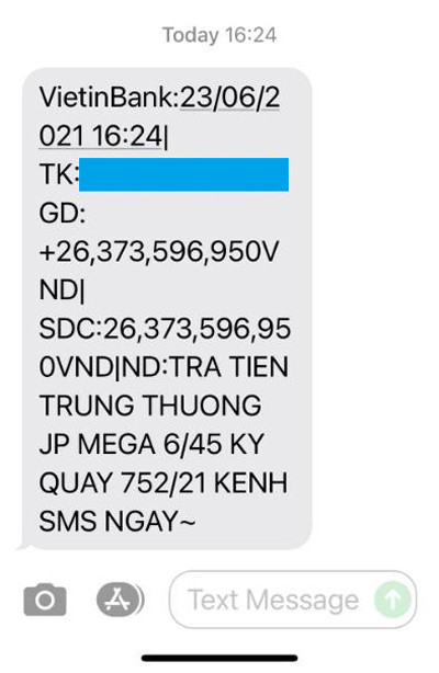 Thuê bao MobiFone trúng Jackpot gần 30 tỷ đồng qua kênh Vietlott SMS