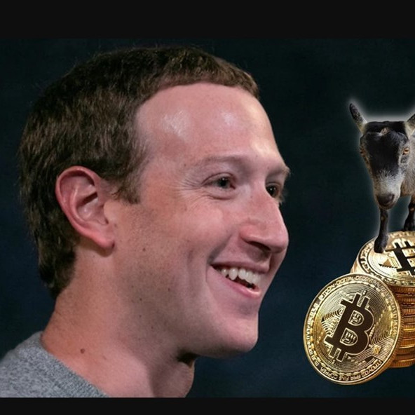 Tỉ phú Mark Zuckerberg và chú dê Bitcoin gây sốt giới đầu tư tiền ảo