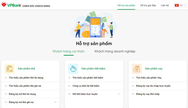 ‘Tiện trăm bề’ với website chăm sóc khách hàng của VPBank