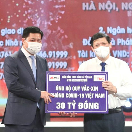 TNG Holdings Vietnam và MSB góp gần 50 tỷ đồng vào Quỹ vắc xin phòng chống Covid-19