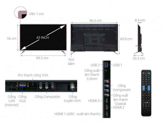 Top 5 mẫu TV thông minh 43 inch giá rẻ dưới 6 triệu