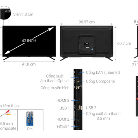 Top 5 mẫu TV thông minh 43 inch giá rẻ dưới 6 triệu