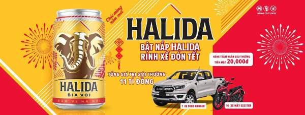 Tưng bừng trúng thưởng 'Bật nắp Halida, rinh xế đón Tết'