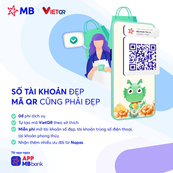 Ứng dụng MBBank: thanh toán ‘trong tích tắc’ với mã VietQR tự tạo