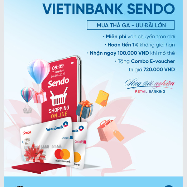 Ưu đãi đặc quyền cho chủ thẻ MasterCard Platinum VietinBank Sendo