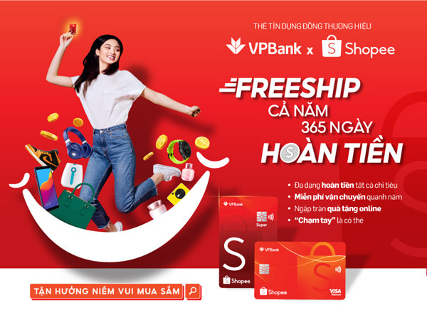 Ưu đãi đặc quyền cho thẻ tín dụng VPBank - Shopee