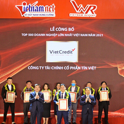 VietCredit vàoTop 500 ‘Doanh nghiệp lớn nhất Việt Nam 2021’