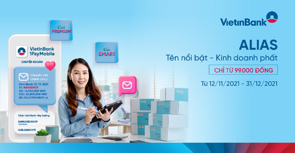 VietinBank miễn phí đặt ‘biệt danh’ số tài khoản cho chủ shop