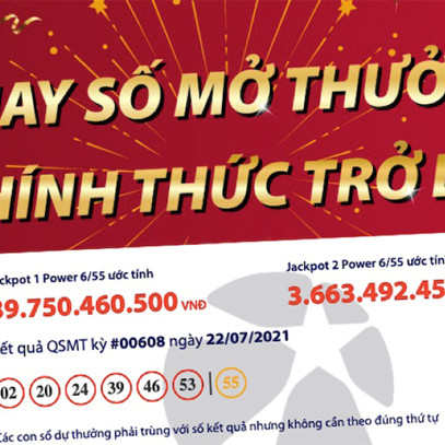 Vietlott mở thưởng trở lại với Jackpot gần 40 tỷ đồng