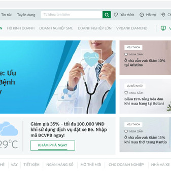 VPBank ra mắt website phong cách thương mại điện tích hợp trí tuệ nhân tạo
