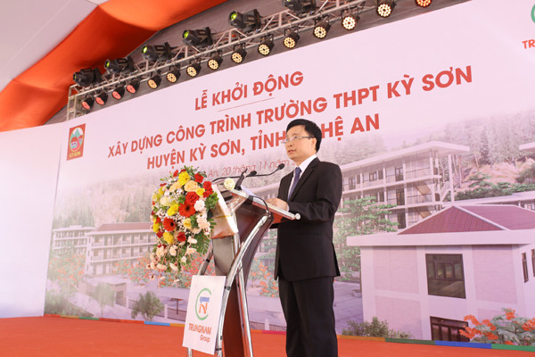 Xây trường ở miền núi Nghệ An, Trungnam Group cam kết đầu tư cho con người