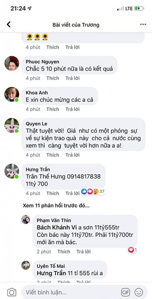 Xôn xao đấu giá online mầm lan huyền thoại Bướm Đại Ngàn 11,7 tỷ