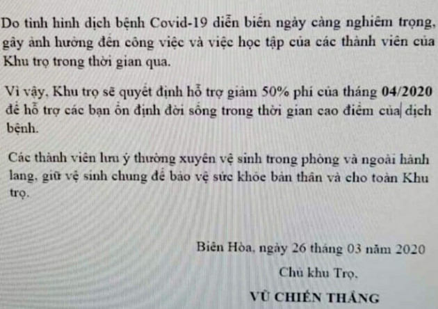 chu tro dong loat mien, giam tien thue nha cho cong nhan mua dich covid-19 hinh anh 2