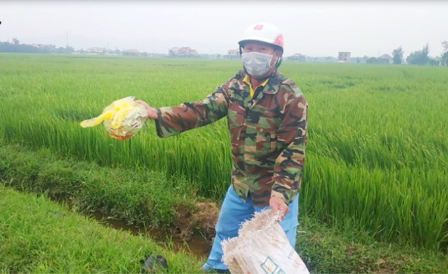 lao nong bo viec nha ra dong thu gom bao thuoc bao ve thuc vat hinh anh 2